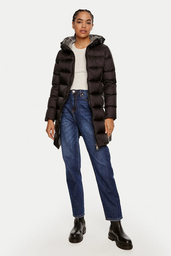 Piumino Lungo Full Zip Con Cappuccio-colmar-Nero-Donna-2221 2yo 99-
