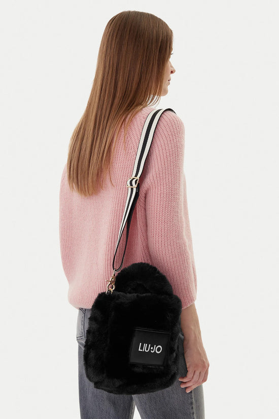Borsa A Tracolla Piccola In Teddy-liu jo-Nero-Donna-Tf5271 e0374 22222-