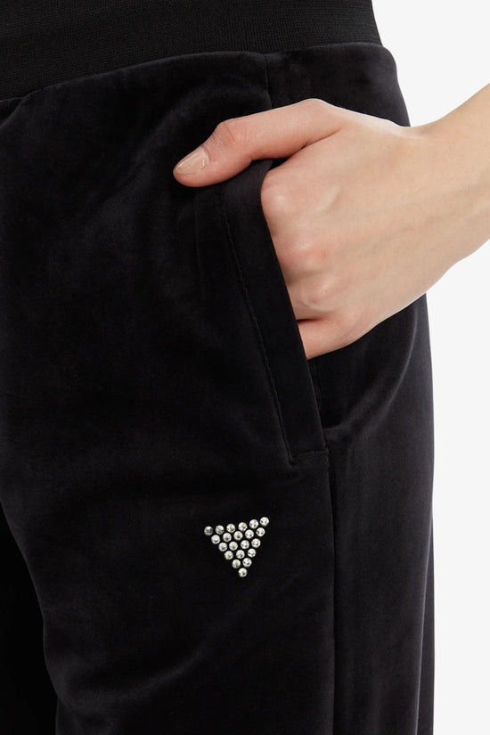 Pantaloni Couture In Ciniglia-guess-Nero-Donna-V3bb26k0232 jblk-