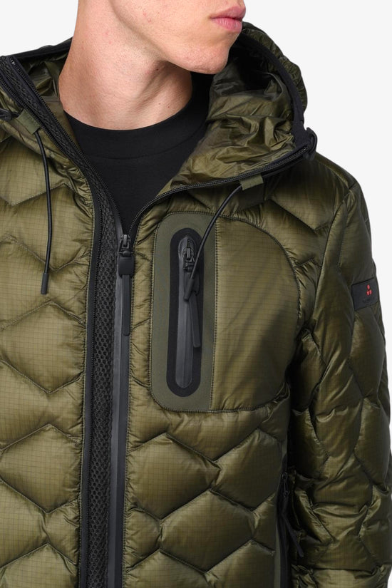 Piumino Full Zip Con Cappuccio Trapunta Geometrica Weiwei Kj Bmat-peuterey-Verde-Uomo-Peu5205 01181862 690-