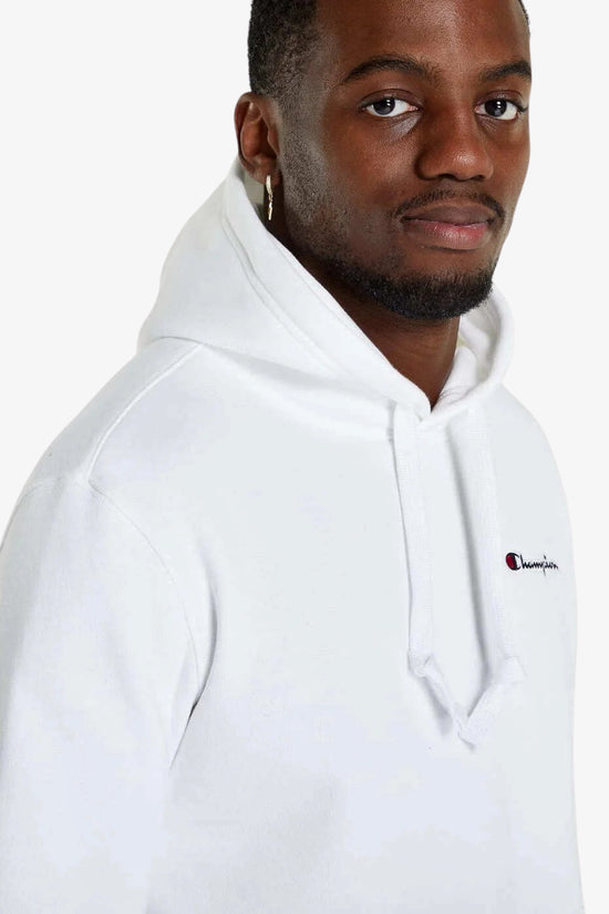 Felpa Con Cappuccio Logo Piccolo Ricamato-champion-Bianco-Uomo-220258 ww001-