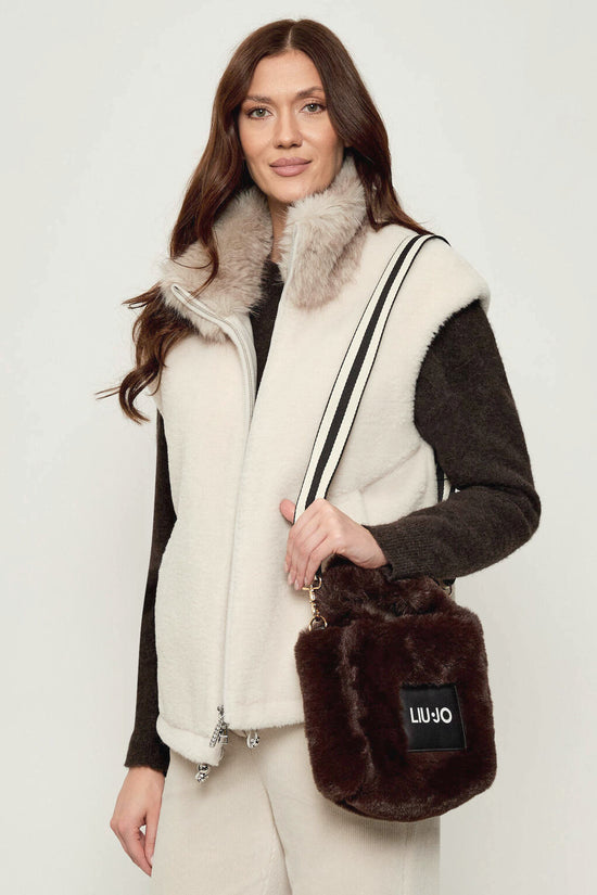 Borsa A Tracolla Piccola In Teddy-liu jo-Marrone-Donna-Tf5271 e0374 90915-
