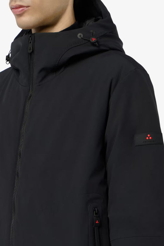 Giubbotto Full Zip Con Cappuccio In Softshell Loge Srt 01-peuterey-Nero-Uomo-Peu5566 01192020 ner-