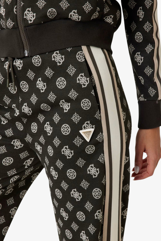 Pantaloni Logo All-Over Peony Taped-guess-Marrone-Donna-V5yb10k0282 fj8c-