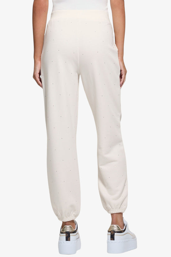 Pantaloni Con Strass Rhinestones-guess-Bianco-Donna-V5rb08kclj0 g6k5-
