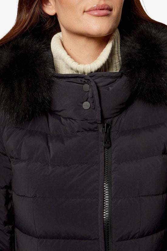 Piumino Full Zip Con Cappuccio Bordo Pelliccia Seriola Ml 06 Fur-peuterey-Nero-Donna-Ped5458 01190986 808-