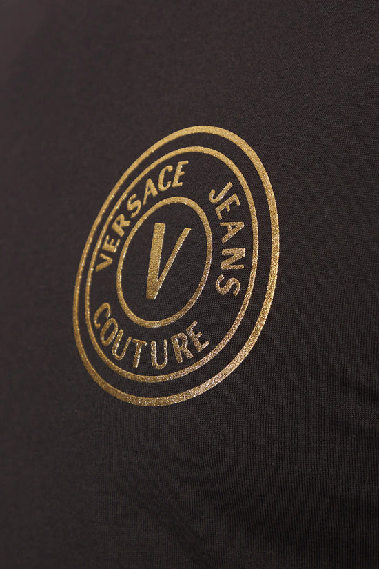 T-Shirt Maniche Corte V-Emblem-versace jeans couture-Nero-Uomo-78gaht00 cj00t g89-