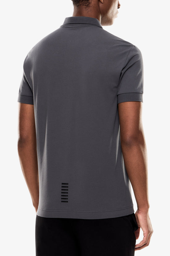 Polo Maniche Corte Core Identity In Piquet Stretch-emporio armani ea7-Grigio-Uomo-8npf16 pjvuz u8117-
