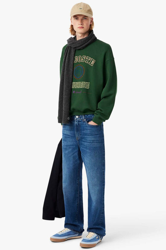 Felpa Girocollo Con Ricamo Heritage-lacoste-Verde-Uomo-Sh5888-00 132-