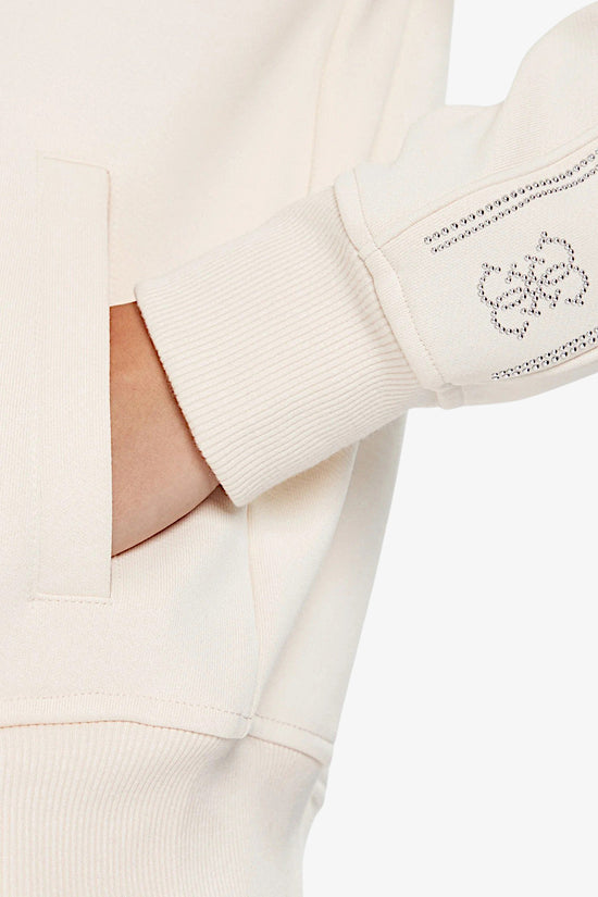 Felpa Full Zip Bande Logo Con Borchiette Octavia-guess-Bianco-Donna-V5bq15kcx22 g1h6-