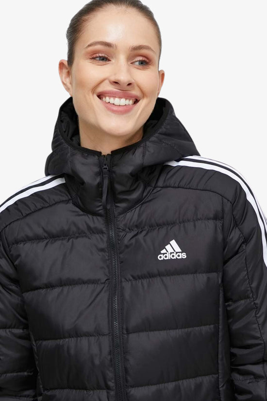 Piumino Parka Full Zip Con Cappuccio 3-Stripes-adidas performance-Nero-Donna-Hz4428-