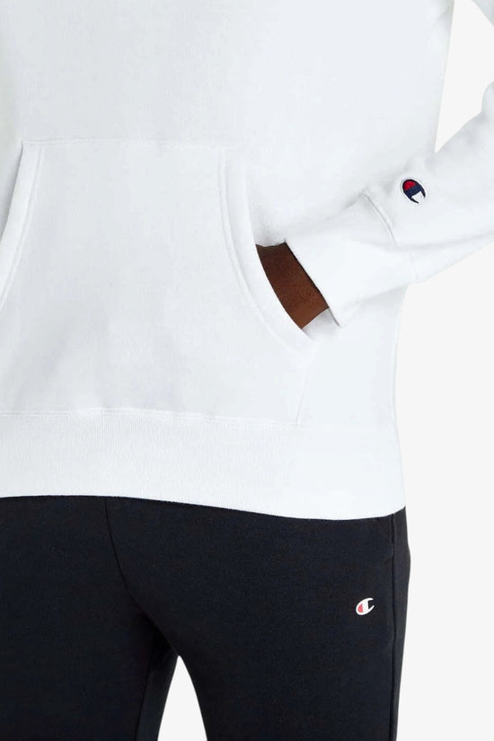 Felpa Con Cappuccio Logo Piccolo Ricamato-champion-Bianco-Uomo-220258 ww001-