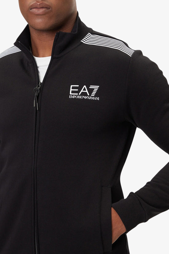Tuta Full Zip 7 Lines-emporio armani ea7-Nero-Uomo-7m000966 af10377 uc001-