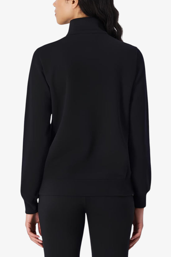 Felpa Full Zip Logo Piccolo Ricamato-champion-Nero-Donna-117532 kk001-
