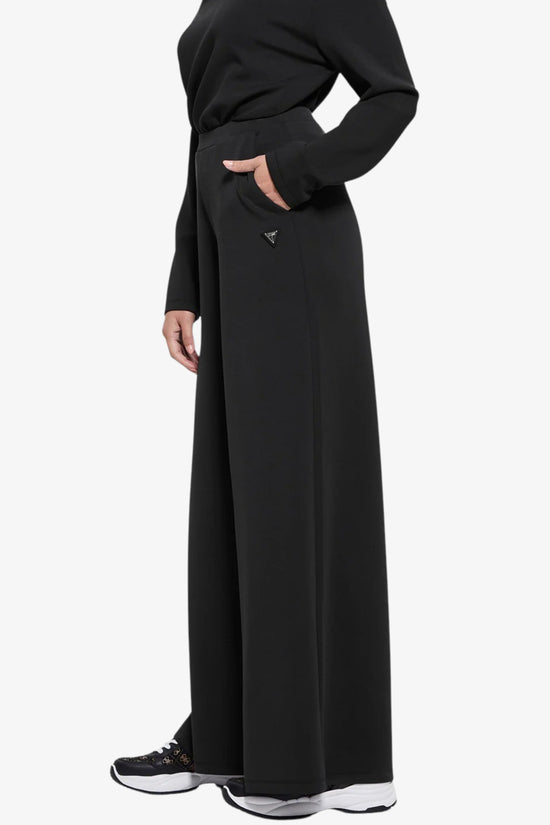 Pantaloni Palazzo Olympe-guess-Nero-Donna-V4yb07kcay2 jblk-