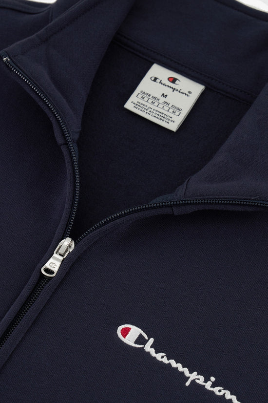 Felpa Full Zip Logo Piccolo Ricamato-champion-Blu-Uomo-220261 bs501-