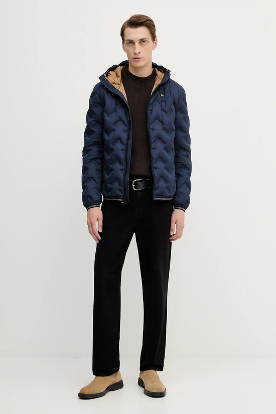 Piumino Full Zip Con Cappuccio Piery-blauer-Blu-Uomo-25wbluc03233 007308 888tb-