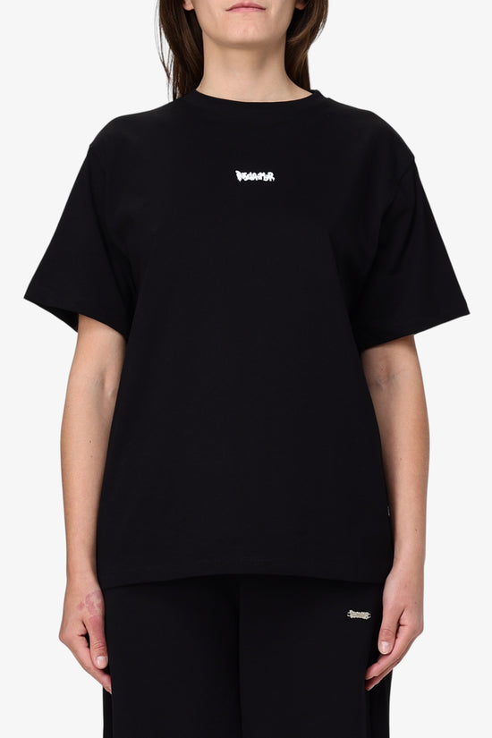 T-Shirt Maniche Corte Stampe E Applicazioni Strass-disclaimer-Nero-Donna-25eds54998-