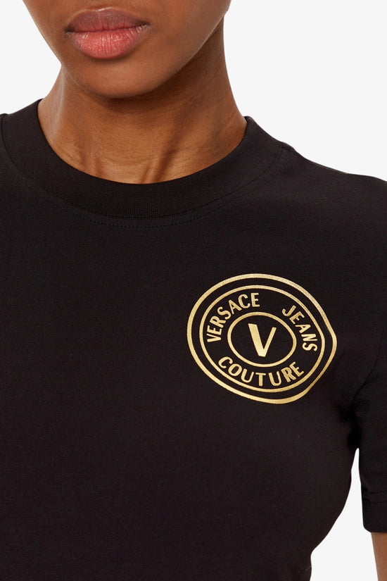 Vestito Corto V-Emblem-versace jeans couture-Nero-Donna-78haot00 cj03 g89-
