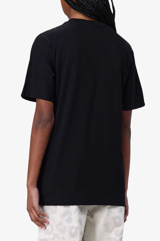 T-Shirt Maniche Corte Logo Spray E Glitter-disclaimer-Nero-Donna-25eds54918-