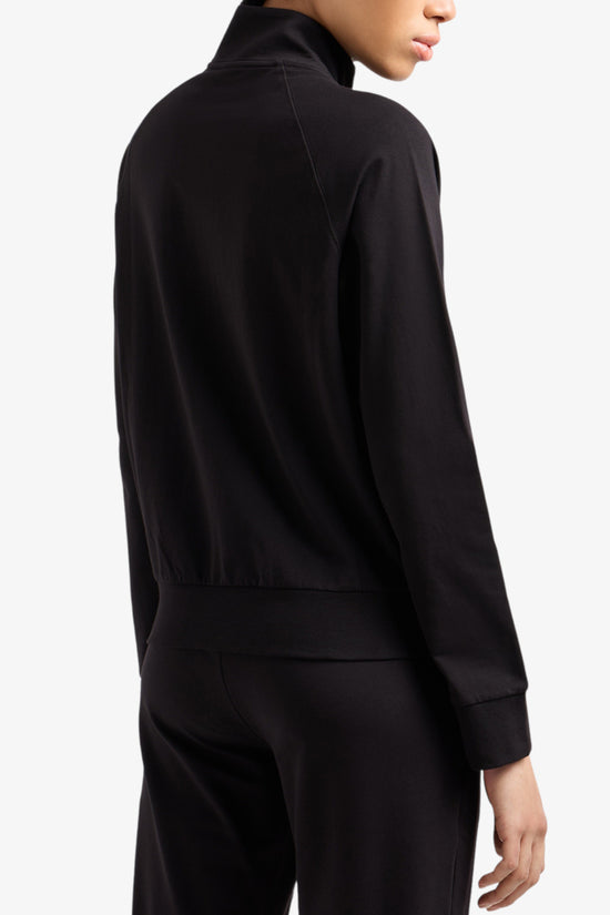 Felpa Full Zip Core Lady Stretch-emporio armani ea7-Nero-Donna-7w000077 af13135 uc001-