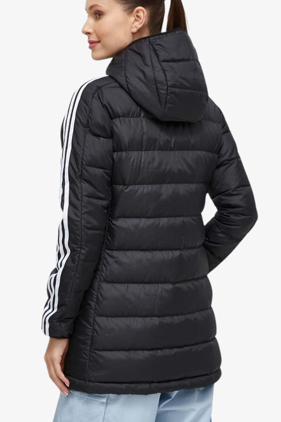 Piumino Parka Full Zip Con Cappuccio 3-Stripes-adidas performance-Nero-Donna-Hz4428-