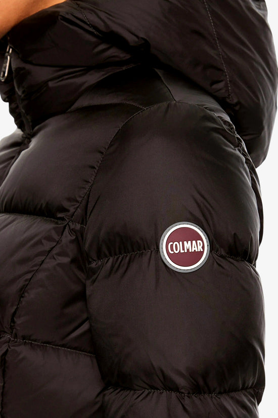 Piumino Lungo Full Zip Con Cappuccio-colmar-Nero-Donna-2221 2yo 99-