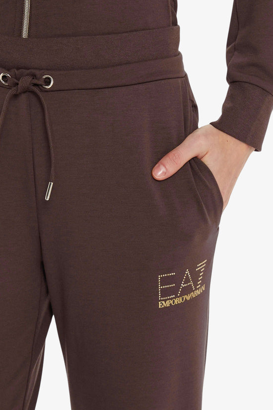 Tuta Full Zip Con Cappuccio Evolution-emporio armani ea7-Marrone-Donna-8ntv51 tj9rz u6063-