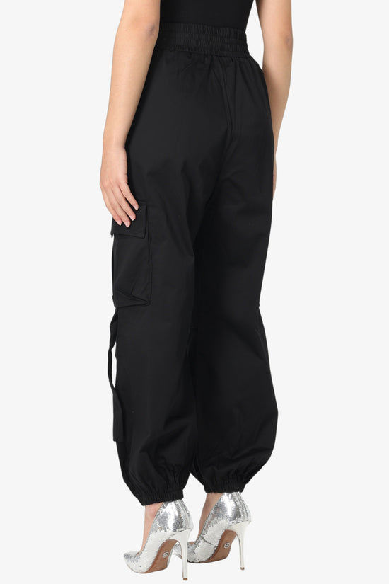Pantaloni Cargo Logo Strass-disclaimer-Nero-Donna-25eds54936-