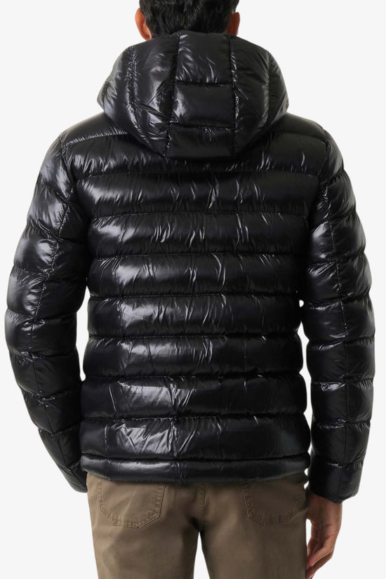 Piumino Full Zip Con Cappuccio In Nylon Eco Adams-blauer-Nero-Uomo-25wbluc02079 005958 999ei-