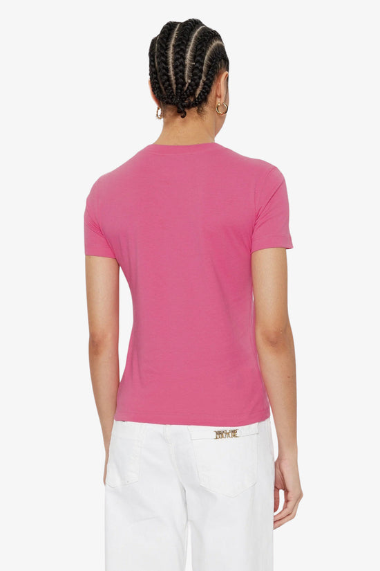 T-Shirt Maniche Corte Logo Institutional-versace jeans couture-Rosa-Donna-78haht01 cj00t 494-