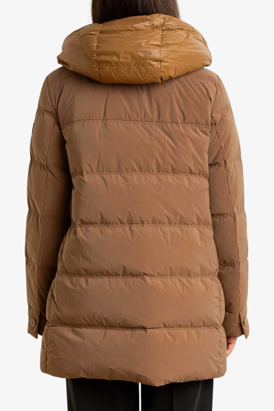 Piumino Full Zip Con Cappuccio In Costrasto Materiale Unix Ml Bmat-peuterey-Marrone-Donna-Ped4838 01190986 894id-