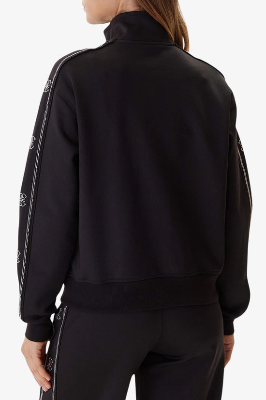 Felpa Full Zip Bande Logo Con Borchiette Octavia-guess-Nero-Donna-V5bq15kcx22 jblk-