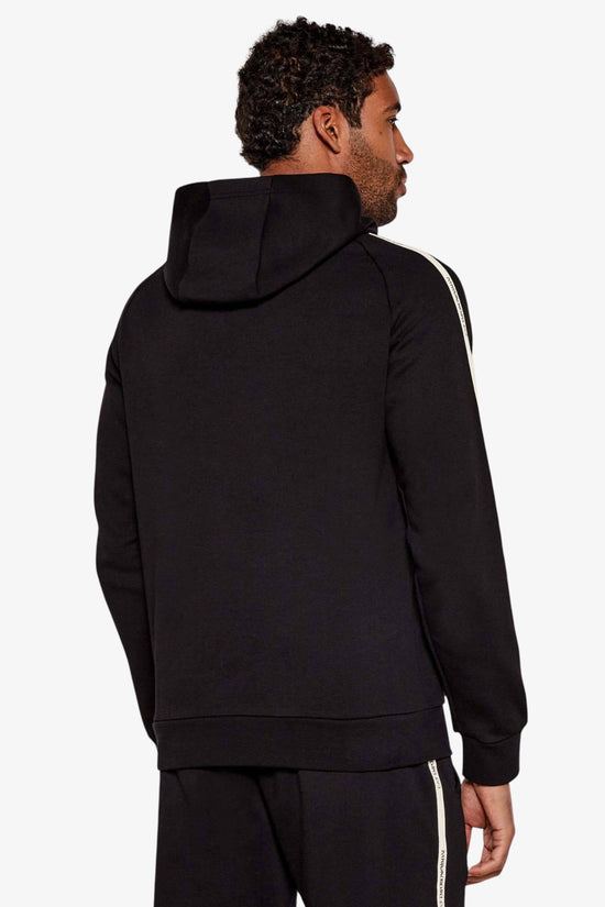 Felpa Con Cappuccio Bande Logo Series-emporio armani ea7-Nero-Uomo-7m000972 af10377 uc001-