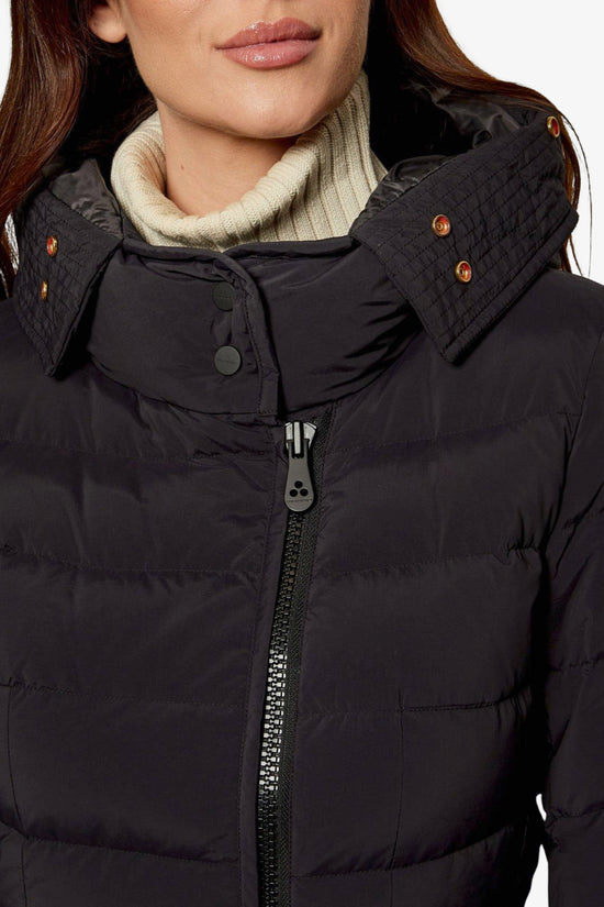 Piumino Full Zip Con Cappuccio Bordo Pelliccia Seriola Ml 06 Fur-peuterey-Nero-Donna-Ped5458 01190986 808-