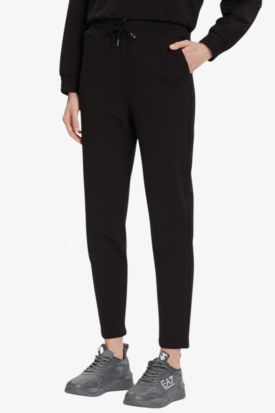 Tuta Con Cappuccio Big Logo Metallizzato Con Borchiette-emporio armani ea7-Nero-Donna-7w000687 af12502 mc026-
