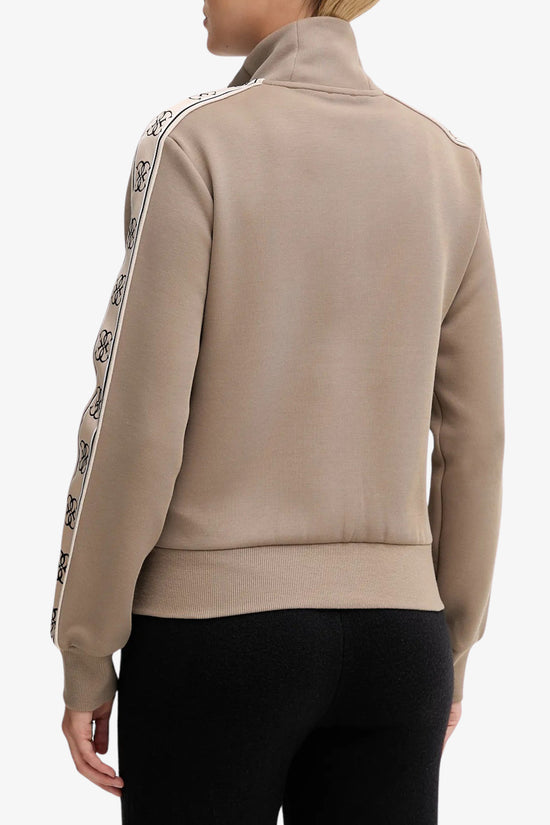 Giacca Felpa Full Zip Bande Logo Britney-guess-Beige-Donna-V2yq16kb3p2 a12b-