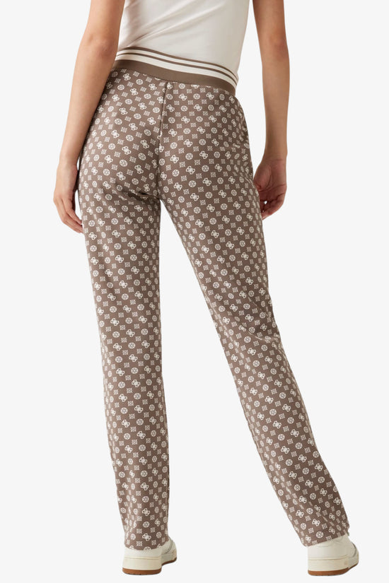 Pantaloni Logo All-Over New Aggie-guess-Marrone-Donna-V5yb20kb212 p8hi-