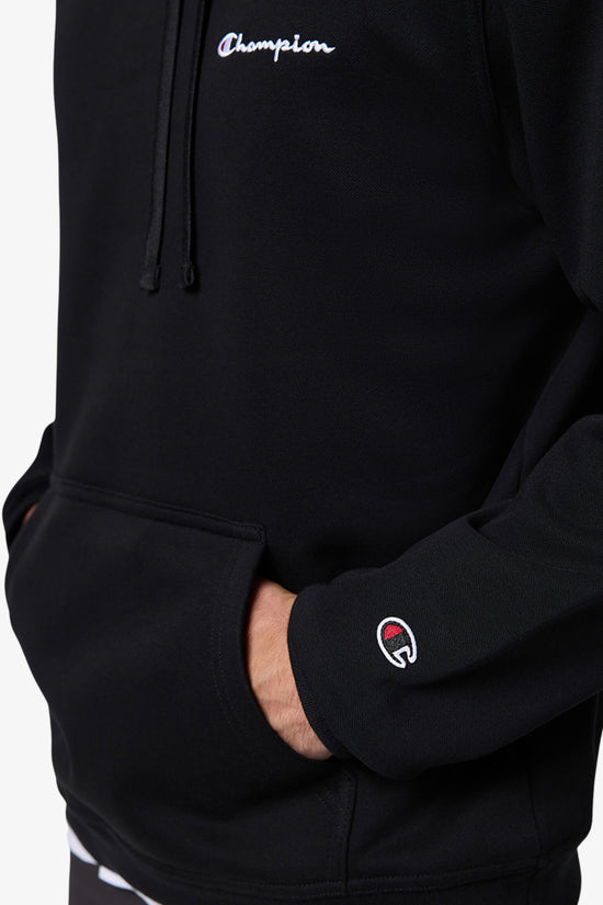 Felpa Con Cappuccio Logo Piccolo Ricamato-champion-Nero-Uomo-220258 kk001-