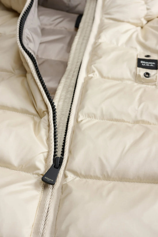 Piumino Full Zip Con Cappuccio Charme-blauer-Beige-Donna-25wbldc03100 006047 907gg-