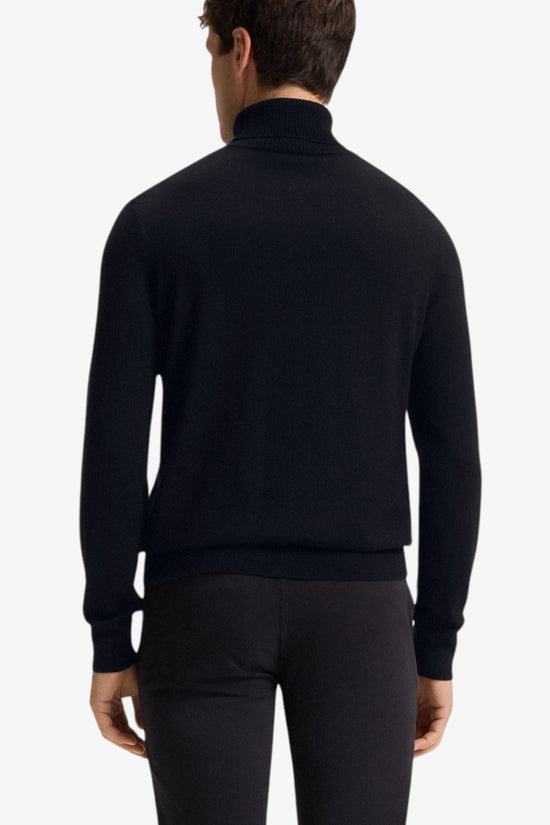 Dolcevita Maglione In Cotone E Cashmere Con Toppa Logo-boss-Nero-Uomo-50527573 001-