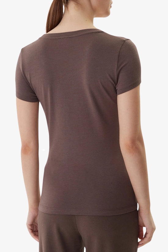 T-Shirt Maniche Corte Evolution Stretch-emporio armani ea7-Marrone-Donna-8ntt65 tjdqz u6063-