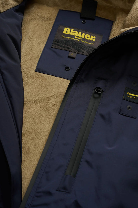 Giubbotto Full Zip Con Cappuccio Interno Eco Pelliccia Jarvis-blauer-Blu-Uomo-25wbluk11139 007110 888-