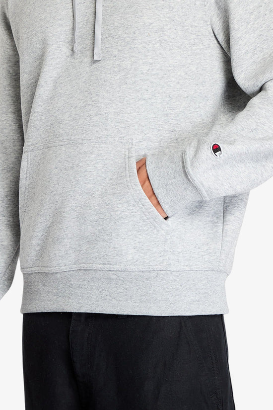 Felpa Con Cappuccio Logo Piccolo Ricamato-champion-Grigio-Uomo-220258 em021-