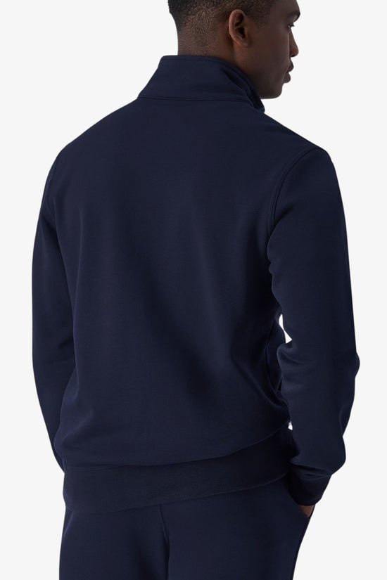 Felpa Full Zip Logo Piccolo Ricamato-champion-Blu-Uomo-220261 bs501-