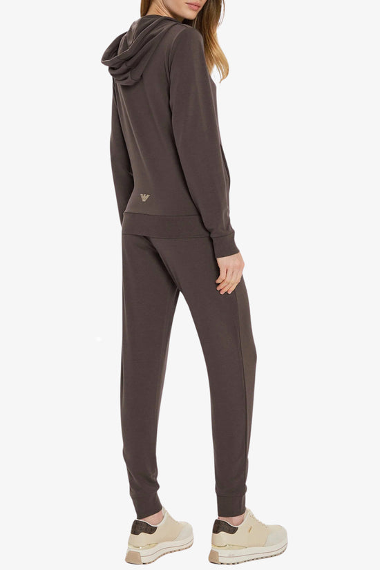 Tuta Full Zip Con Cappuccio Evolution-emporio armani ea7-Marrone-Donna-8ntv51 tj9rz u6063-