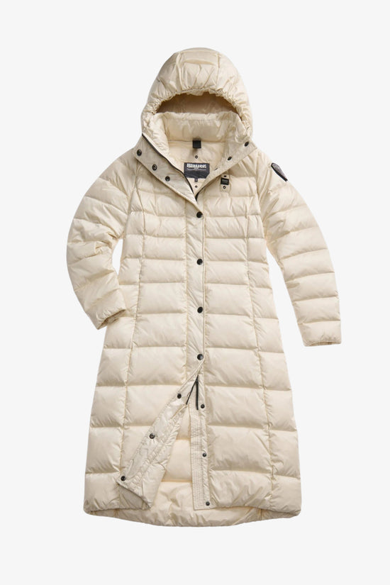 Piumino Lungo Full Zip Con Cappuccio Anita-blauer-Beige-Donna-25wbldk03101 006047 907-