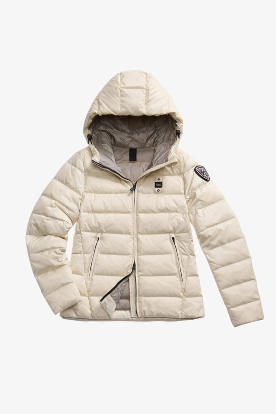 Piumino Full Zip Con Cappuccio Charme-blauer-Beige-Donna-25wbldc03100 006047 907gg-