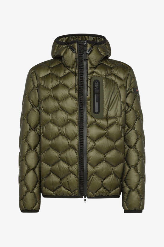 Piumino Full Zip Con Cappuccio Trapunta Geometrica Weiwei Kj Bmat-peuterey-Verde-Uomo-Peu5205 01181862 690-