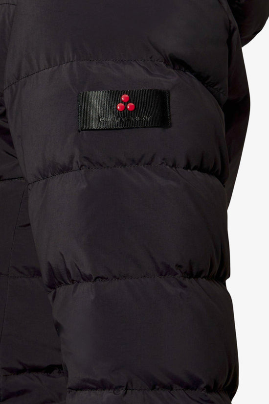 Piumino Full Zip Con Cappuccio Bordo Pelliccia Seriola Ml 06 Fur-peuterey-Nero-Donna-Ped5458 01190986 808-
